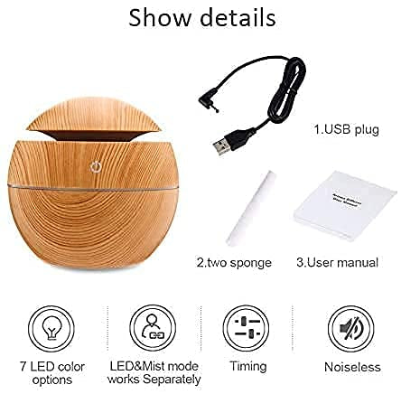 Wooden Aroma Cool Mist Air Diffuser Humidifier